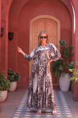 Printed Crêpe Maxi Dress – Lightweight & Comfortable