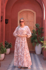 Printed Crêpe Maxi Dress – Lightweight & Comfortable