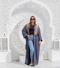Summer linen cardigan - Gray