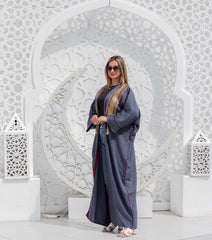 Summer linen cardigan - Gray