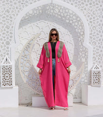 Summer linen cardigan - Fushsia