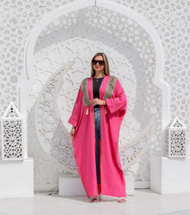 Summer linen cardigan - Fushsia