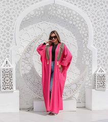 Summer linen cardigan - Fushsia