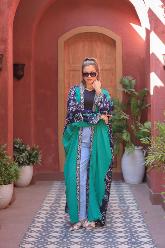 Printed Royal Soft Cardigan – Free Size Summer & Evening Wear