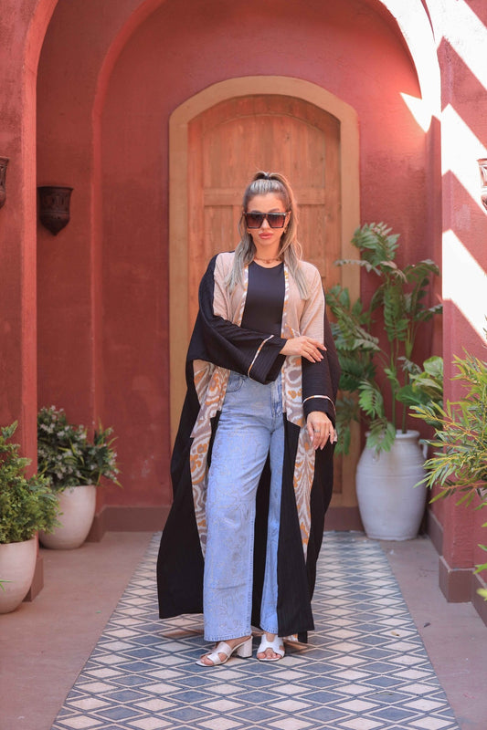 Half-Patterned Fresca Summer Cardigan – Free Size