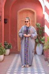 Mexican Embroidered Linen Cardigan – Free Size | Light & Stylish for Summer