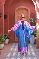 Printed Crepe Cardigan with Andalusian & Summer-Inspired Patterns – Free Size