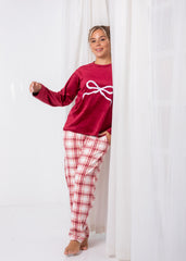 Velvet Pajama Set – Warm Lined Winter Sleepwear for Women