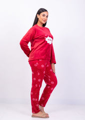Nice day Velvet Pajama Set – Soft Plush Two-Piece | Winter Homewear