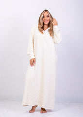 Cozy Bubble Velvet Home Dress – Soft Winter Comfort | Fulana Homewear