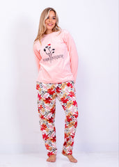 Botanic Nights Velvet Pajama Set – Black Floral Two-Piece | Fulana Homewear