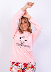 Botanic Nights Velvet Pajama Set – Black Floral Two-Piece | Fulana Homewear