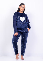 Self Love Velvet Pajama Set – Plum Heart Two-Piece | Fulana Homewear