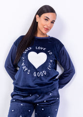 Self Love Velvet Pajama Set – Plum Heart Two-Piece | Fulana Homewear