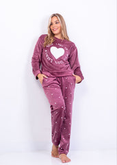 Self Love Velvet Pajama Set – Plum Heart Two-Piece | Fulana Homewear