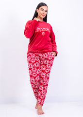 Bloom Velvet Pajama Set – Navy Floral Two-Piece | Fulana Homewear