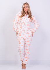 Soft Plush Polka Dots Jumpsuit | Fulana Winter Homewear