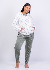 Dreamcatcher Velvet Pajama Set with Hooded Jacket | Fulana Winter Collection