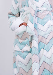 Zigzag Plush Winter Robe | Fulana Cozy Homewear Collection