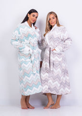 Zigzag Plush Winter Robe | Fulana Cozy Homewear Collection