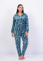 Floral Velvet Pajama Set | Fulana Winter Elegance Collection