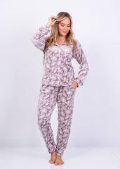 Floral Velvet Pajama Set | Fulana Winter Elegance Collection