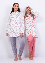 Heart Hoodie Pajama Set | Fulana Winter Love Collection