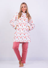 Heart Hoodie Pajama Set | Fulana Winter Love Collection