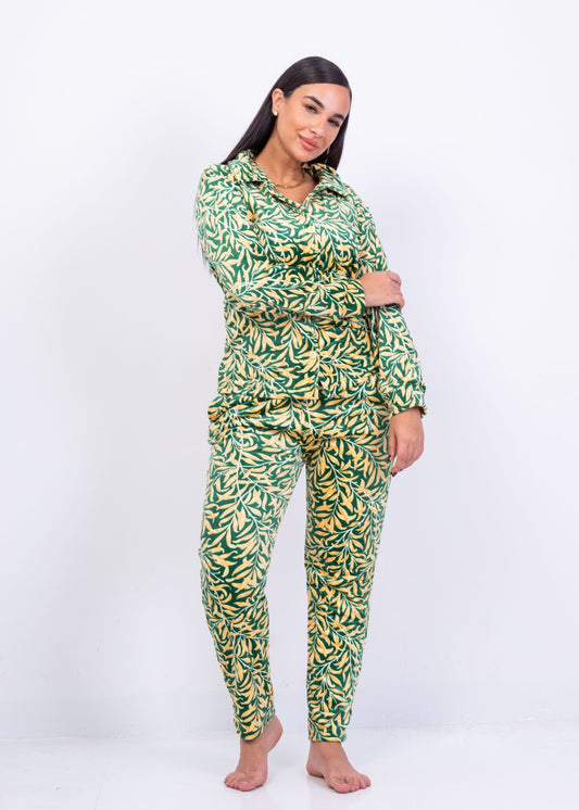 Botanical Velvet Pajama Set | Fulana Winter Collection