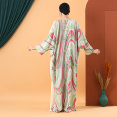 Cotton CY Embroidered Abaya – Free Size – Multiple Colors