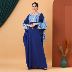 Cotton CY Embroidered Abaya – Free Size – Multiple Colors