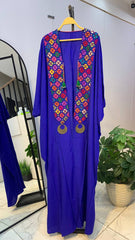 Hand-Embroidered Heritage Cardigan – Free Size | Tribal Collar Design