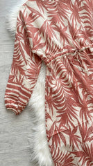 Linen Palm Print Dress