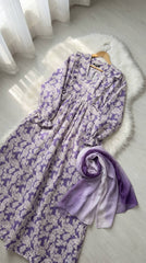 Printed Linen Dress full view | عرض كامل لـفستان كتان مطبوع – view 7 | لقطة 7