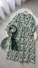 Printed Linen Dress full view | عرض كامل لـفستان كتان مطبوع – view 6 | لقطة 6
