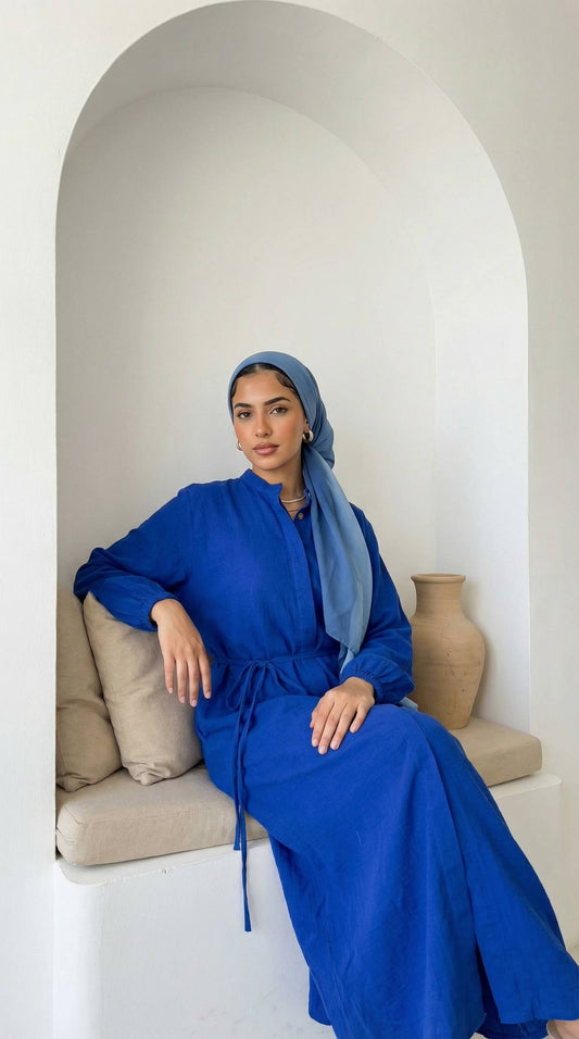 Linen Belted Dress