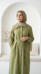 Linen Belted Dress
