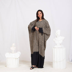 Boho-Inspired Free Size Summer Abaya – CY Cotton with Fringe Details