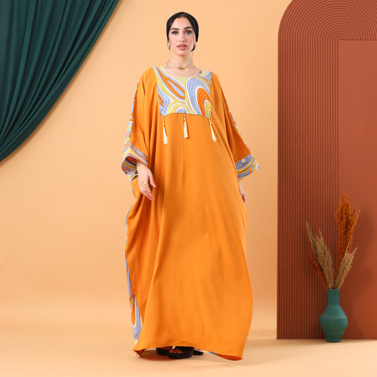 Cotton CY Embroidered Abaya – Free Size – Multiple Colors