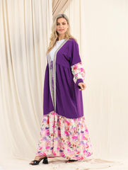 Flowy CY Cotton Cardigan with Printed Panels – Free Size | Summer Trend Colors