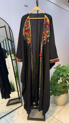 Hand-Embroidered Heritage Cardigan – Free Size | Tribal Collar Design