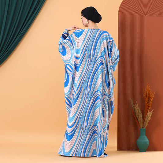 Cotton CY Embroidered Abaya – Free Size – Multiple Colors