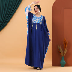 Cotton CY Embroidered Abaya – Free Size – Multiple Colors