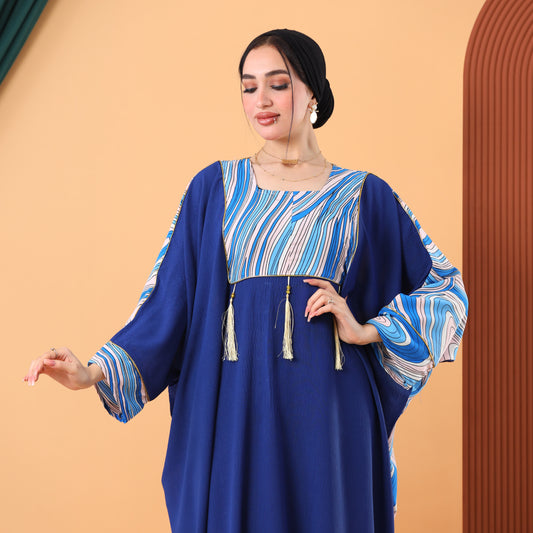 Cotton CY Embroidered Abaya – Free Size – Multiple Colors