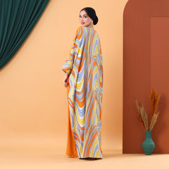Cotton CY Embroidered Abaya – Free Size – Multiple Colors