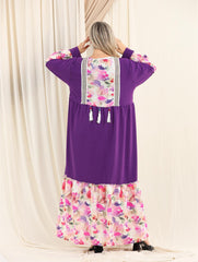 Flowy CY Cotton Cardigan with Printed Panels – Free Size | Summer Trend Colors