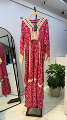 Vibrant Cotton Summer Dress with Fixed Waist Tie & Lace Details – 4 Colors