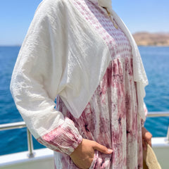 Premium Galaxy Printed Linen Maxi Dress