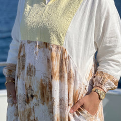 Premium Galaxy Printed Linen Maxi Dress