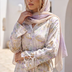 Crinkled Linen Belted Maxi Dress